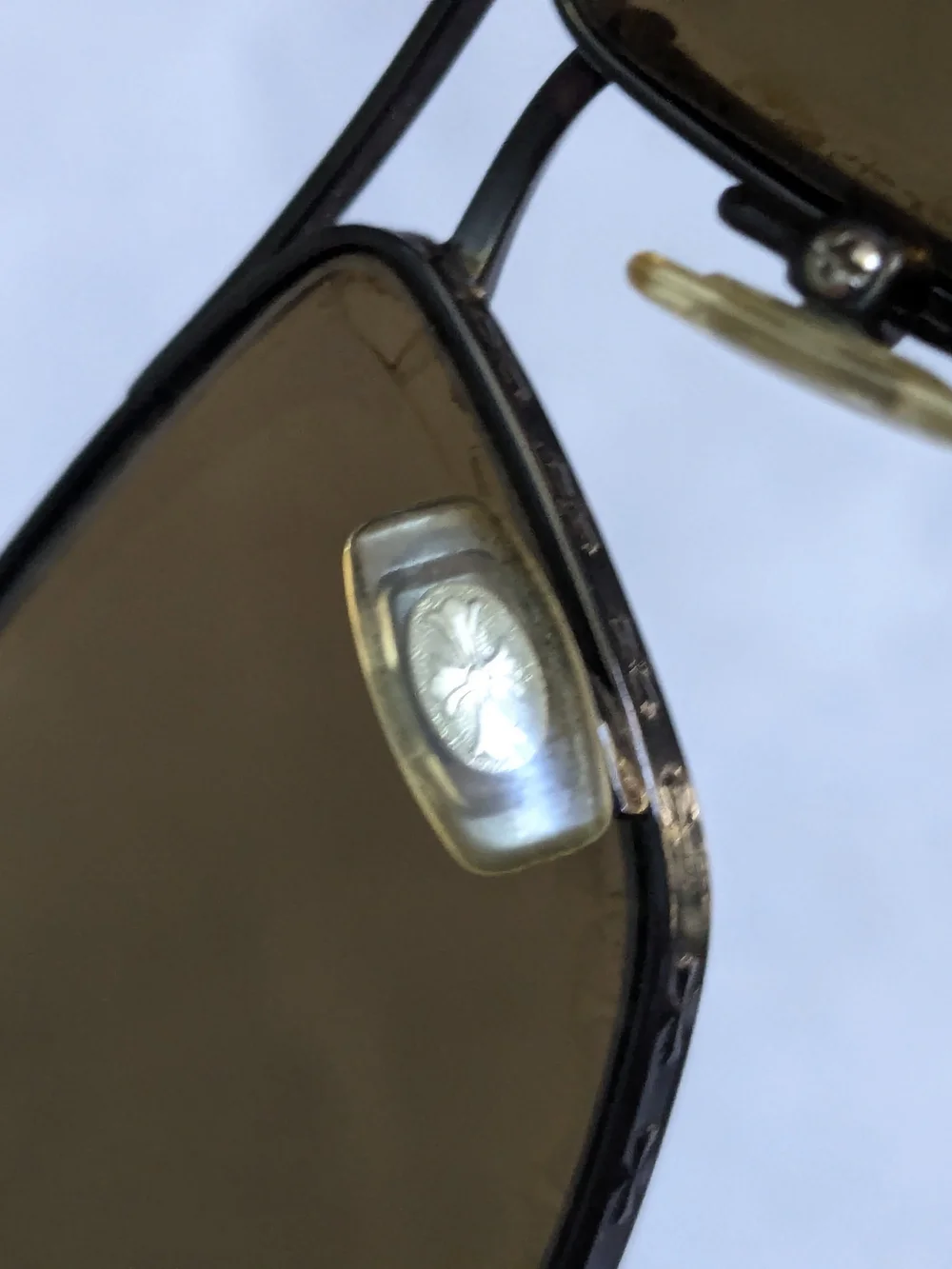 Chrome Hearts Aviator Sunglasses with Brown Lenses 'Red' Black Frames